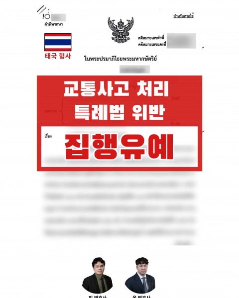 출국금지 및 유치장 수감 상태에서 집행유예 종결 후 무사 귀국